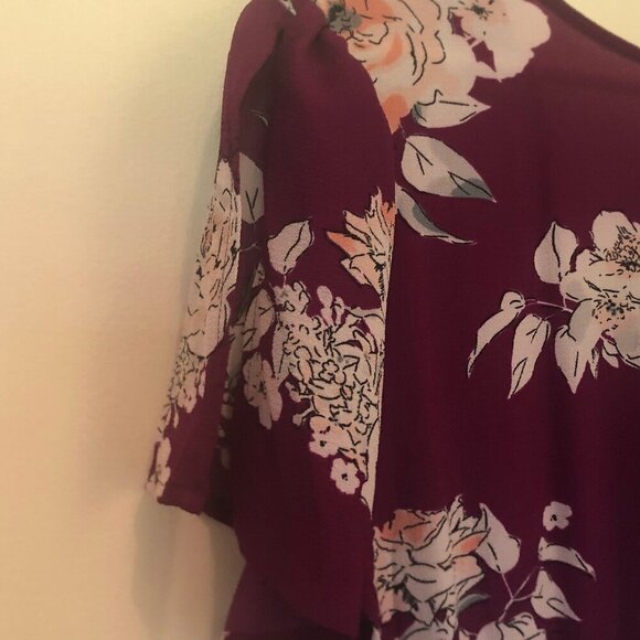 Candie's purple floral high/low dress w/ built-in shorts sz XL [juniors'] - Picture 11 of 14